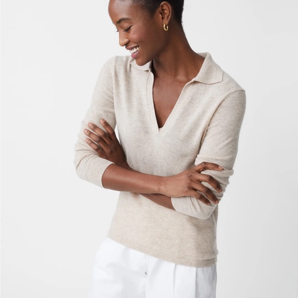 J. McLaughlin Elegant Cream Sweater